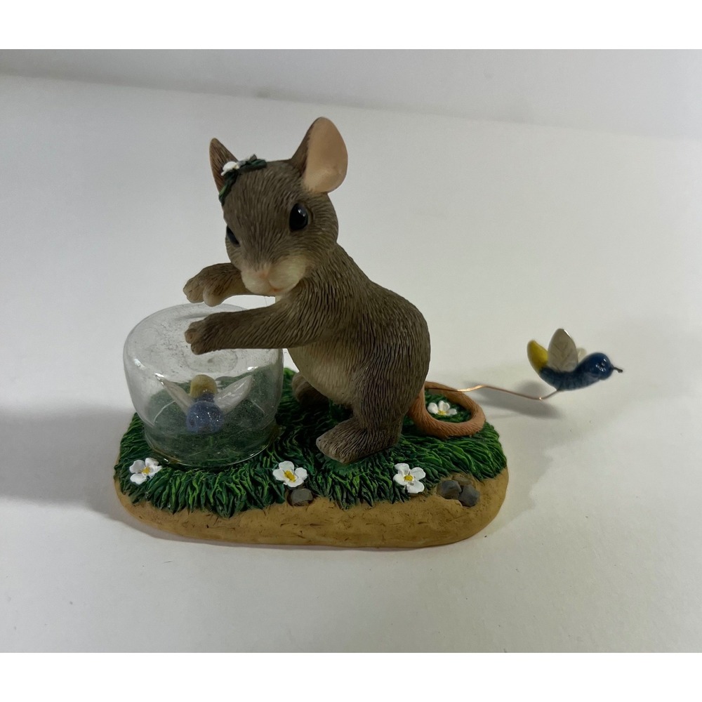 Charming Tails Catching Fireflies Mouse Figurine Fitz and Floyd 83/102